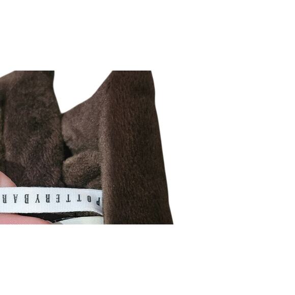 Pottery Barn Brown Faux Mink Fur Throw Blanket 50x60 in Rustic Cozy Cabin - Picture 3 of 3